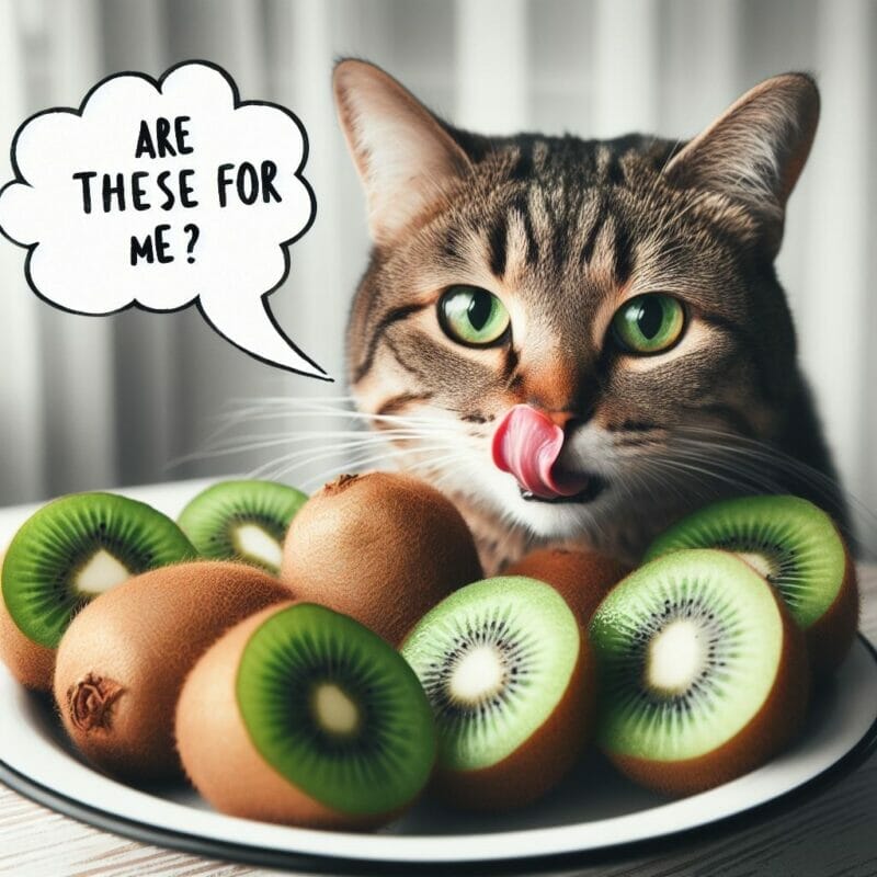 How much kiwi can cats eat?