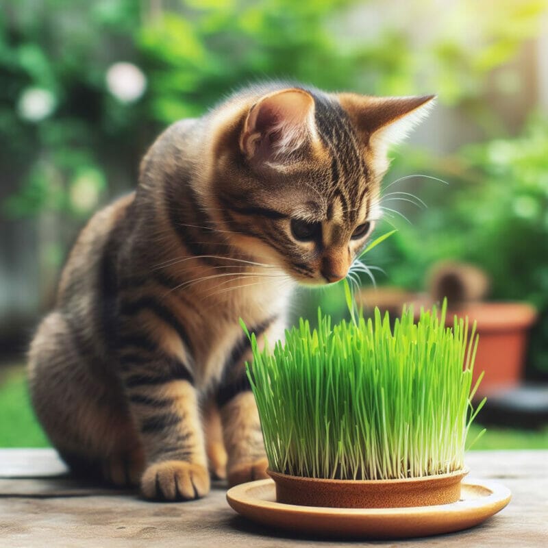 How to feed wheatgrass to cats