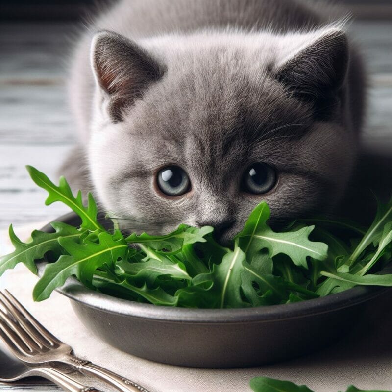 How much Arugula can cats eat?
