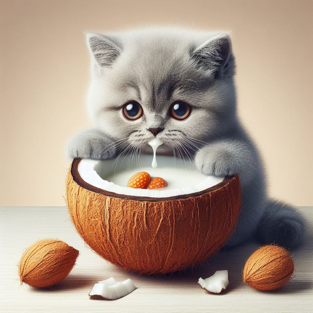 How to feed Coconut to cats?